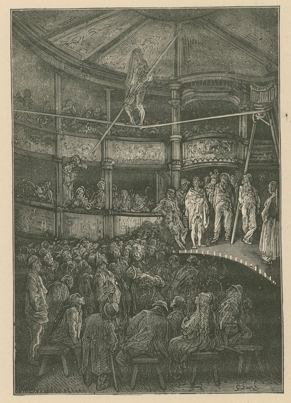 Blondin en Shoreditch, Londres de Gustave Dore