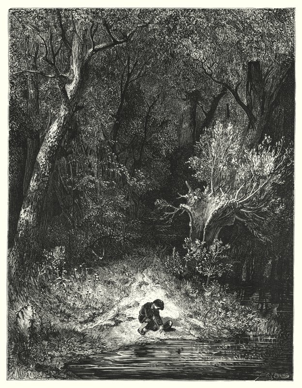 El Pequeño Poucet (grabado) de Gustave Dore