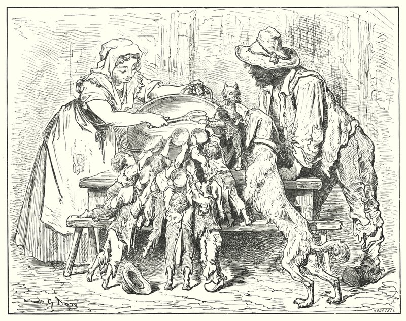 Le Petit Poucet (grabado) de Gustave Dore