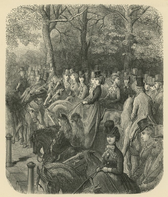 Rotten Row, Hyde Park, Londres de Gustave Dore