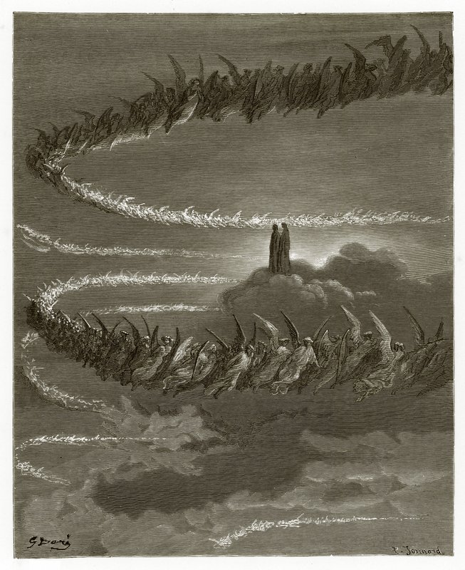 Los espíritus en Júpiter de Gustave Dore