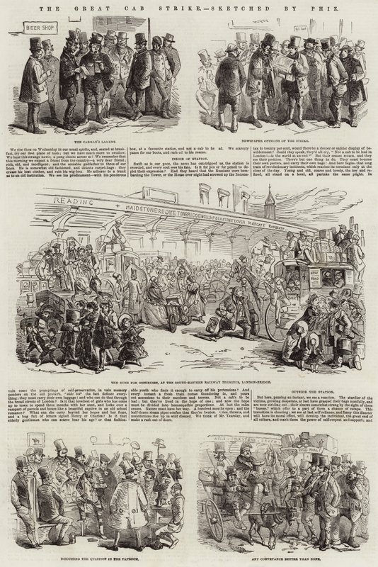 La Gran Huelga de Taxis de Hablot Knight Browne