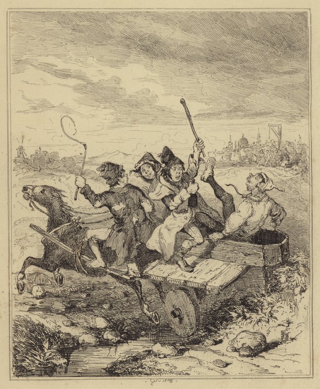 Un Velorio Irlandés de Hablot Knight Browne