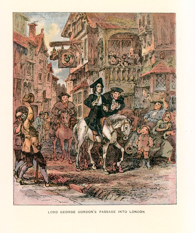 Ilustración para Barnaby Rudge de Hablot Knight Browne