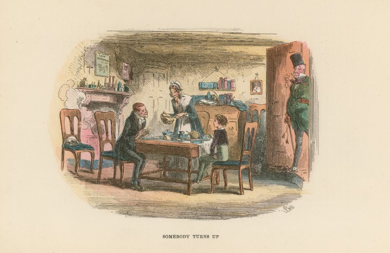 Ilustración para David Copperfield de Hablot Knight Browne