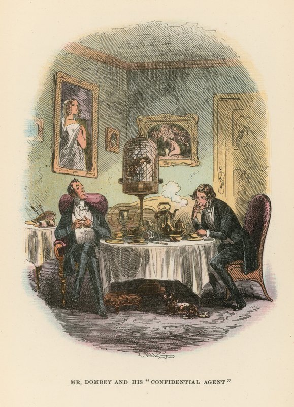 Ilustración para Dombey e hijo de Hablot Knight Browne