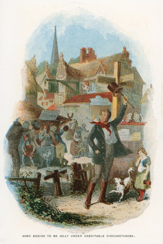 Ilustración para Martin Chuzzlewit de Hablot Knight Browne