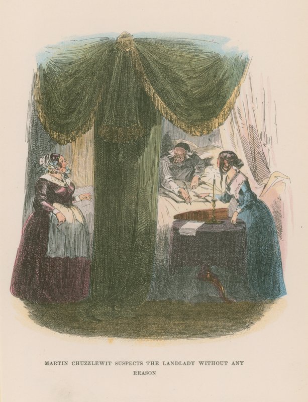 Ilustración para Martin Chuzzlewit de Hablot Knight Browne