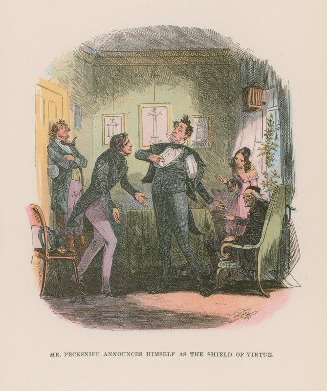 Ilustración para Martin Chuzzlewit de Hablot Knight Browne