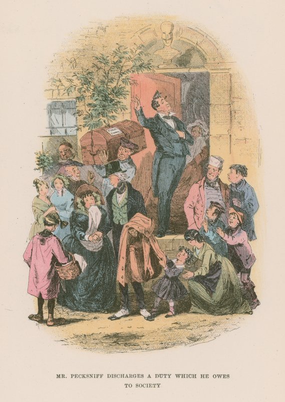 Ilustración para Martin Chuzzlewit de Hablot Knight Browne