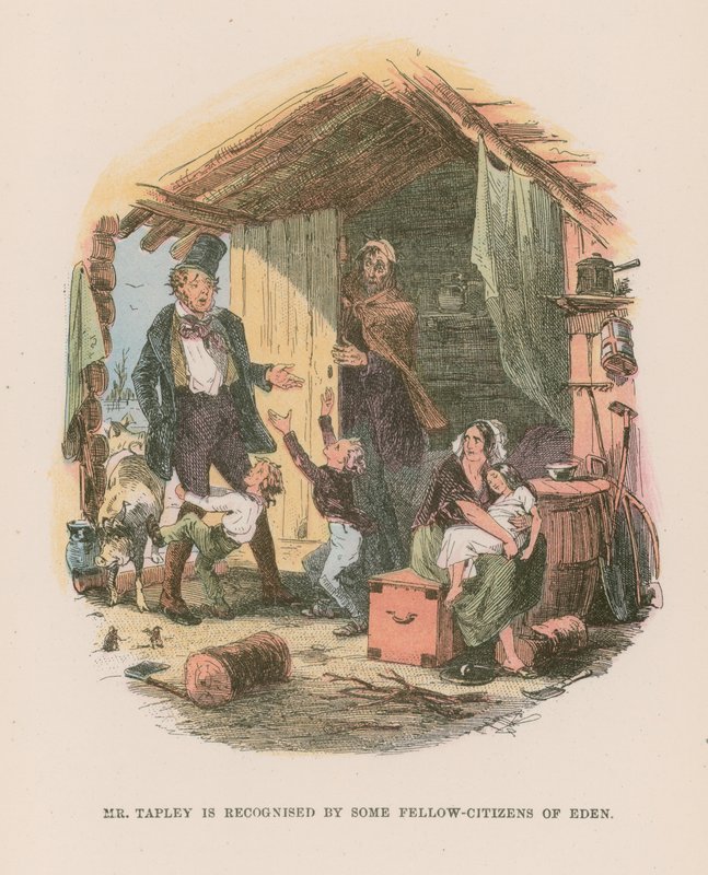 Ilustración para Martin Chuzzlewit de Hablot Knight Browne