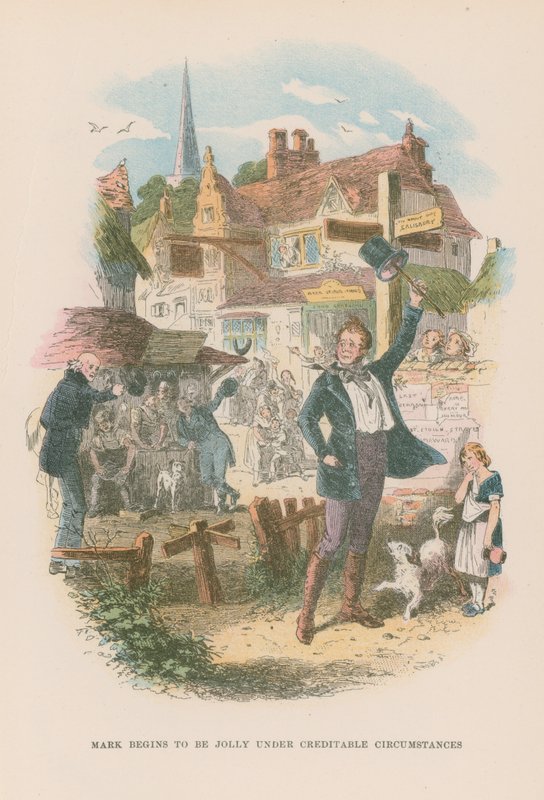 Ilustración para Martin Chuzzlewit de Hablot Knight Browne
