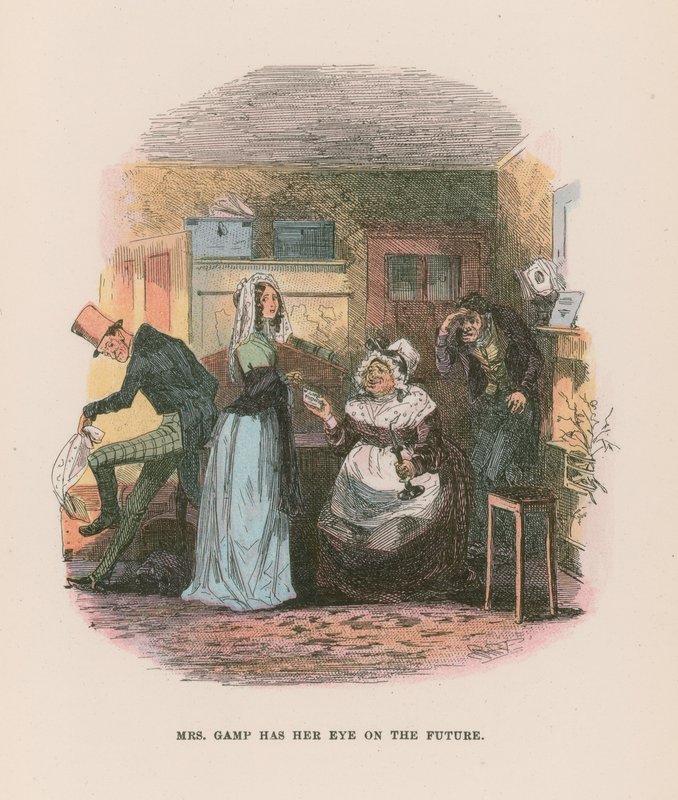 Ilustración para Martin Chuzzlewit de Hablot Knight Browne