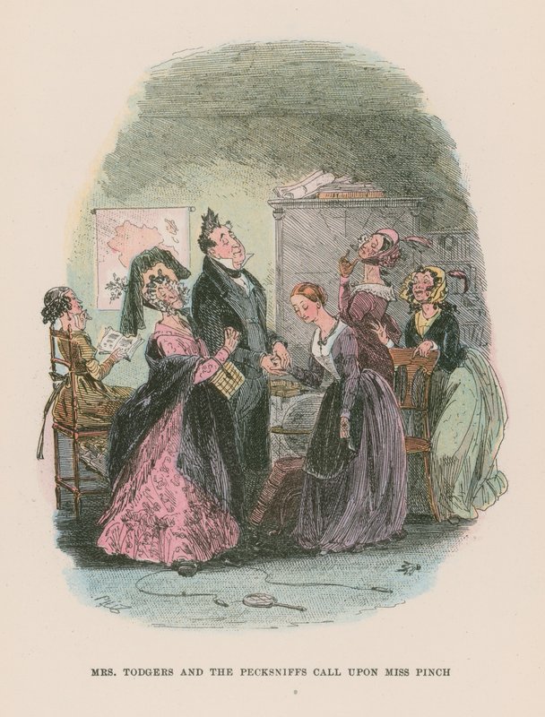 Ilustración para Martin Chuzzlewit de Hablot Knight Browne