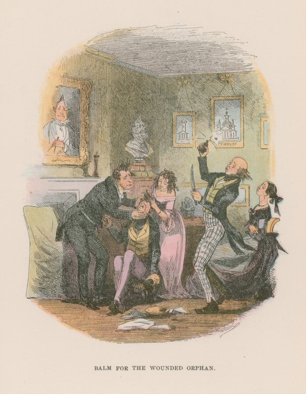 Ilustración para Martin Chuzzlewit de Hablot Knight Browne