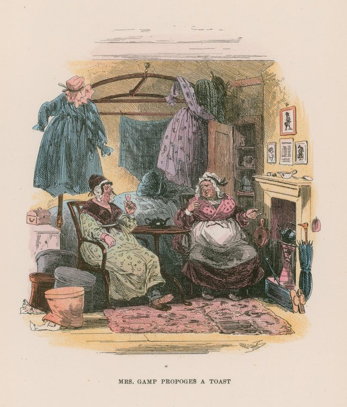Ilustración para Martin Chuzzlewit de Hablot Knight Browne