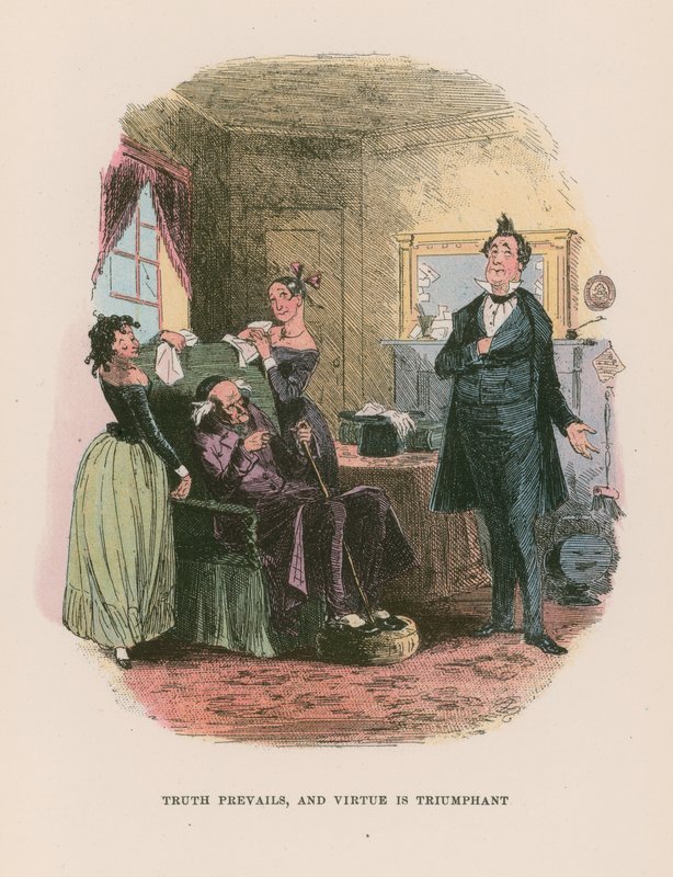 Ilustración para Martin Chuzzlewit de Hablot Knight Browne