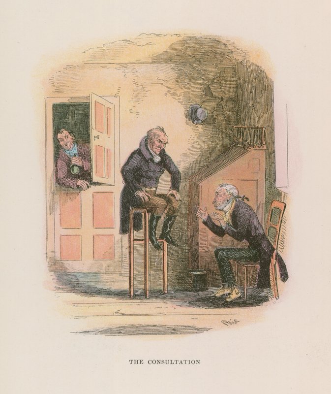 Ilustración para Nicholas Nickleby de Hablot Knight Browne