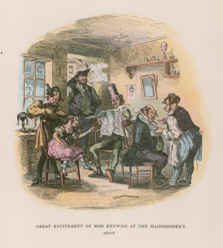 Ilustración para Nicholas Nickleby de Hablot Knight Browne