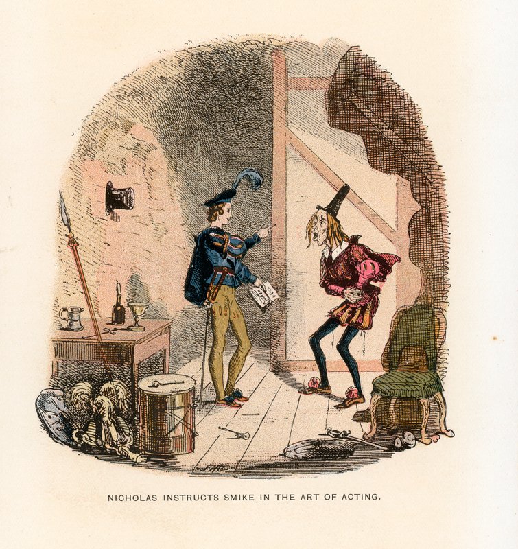 Ilustración para Nicholas Nickleby de Hablot Knight Browne