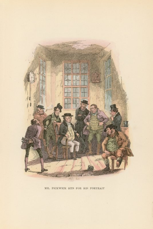 Ilustración para Pickwick Papers de Hablot Knight Browne