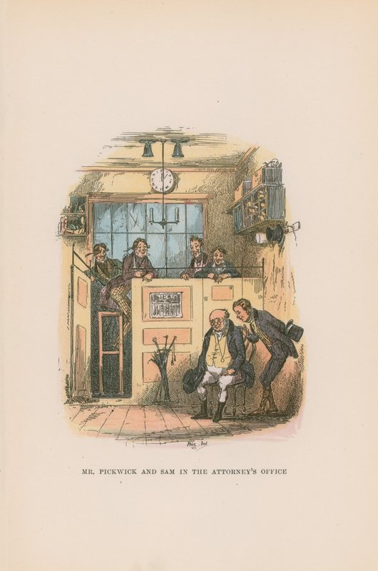 Ilustración para Pickwick Papers de Hablot Knight Browne