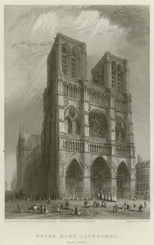 Catedral de Notre Dame, fachada oeste de Hablot Knight Browne
