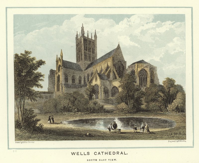 Catedral de Wells, vista sureste de Hablot Knight Browne