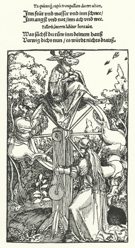 La rueda de la fortuna de Hans (after) Burgkmair