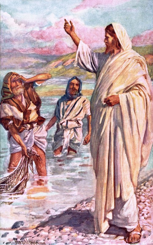 La llamada de Andrés y Pedro de Harold Copping