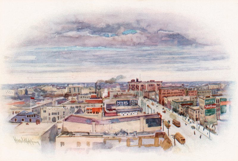 Winnipeg, desde los edificios del Union Bank de Harold Copping