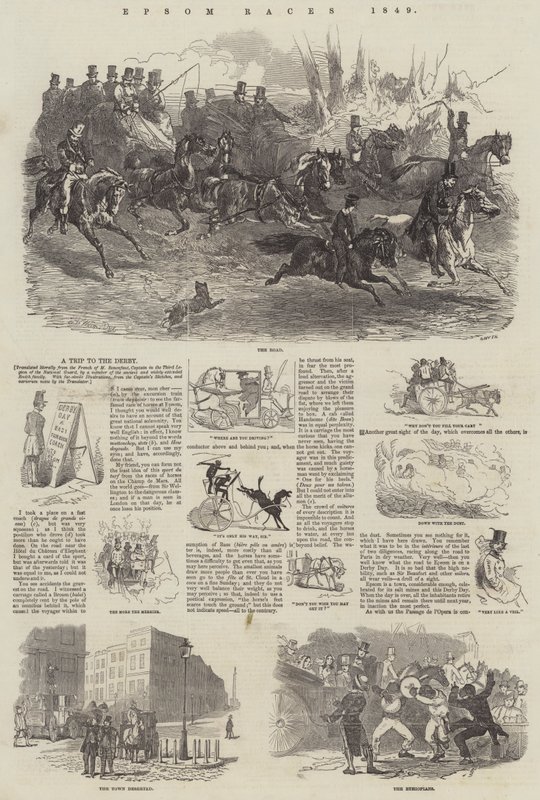 Carreras de Epsom, 1849 de Harrison William Weir