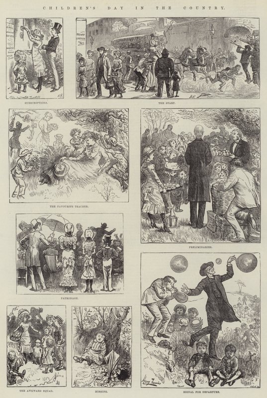 Día del niño en el campo de Harry Furniss