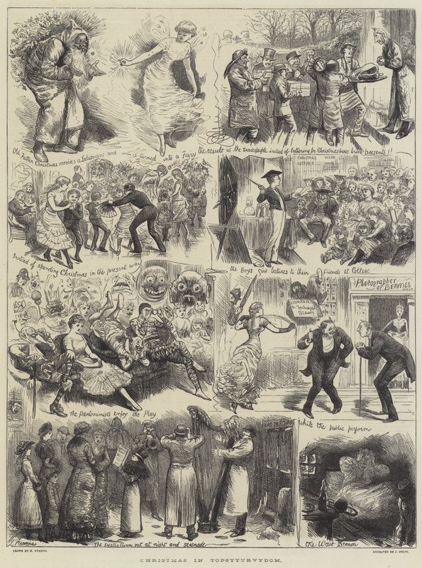 Navidad en Topsyturvydom de Harry Furniss