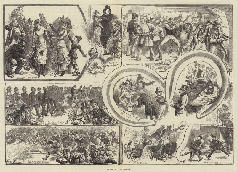 Bocetos del Día del Derby de Harry Furniss