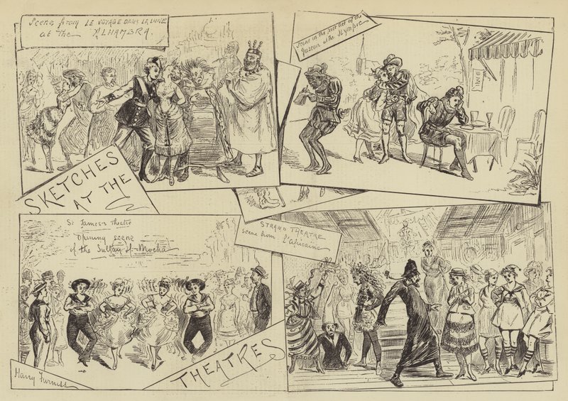 Bocetos en los Teatros de Harry Furniss