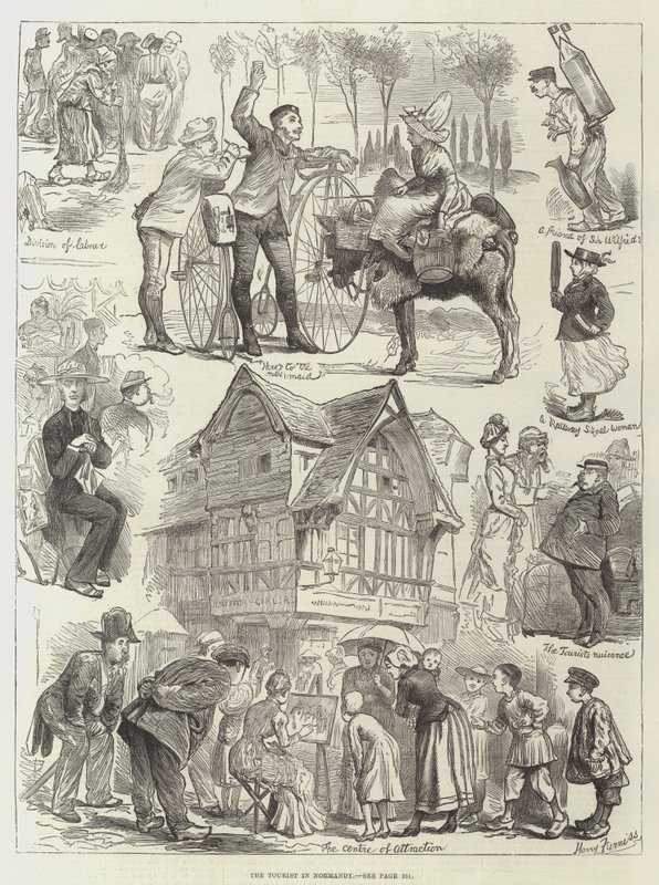 El turista en Normandía de Harry Furniss