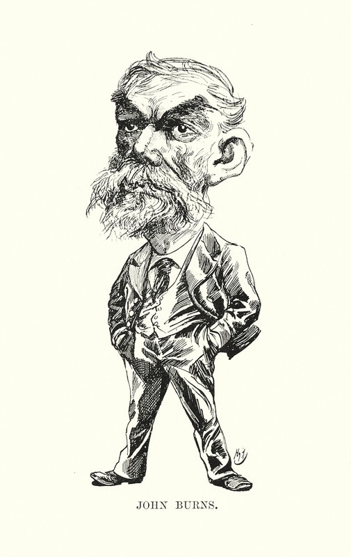 John Burns (litografía) de Harry (after) Furniss