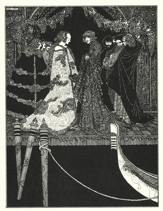 Edgar Allan Poe: La asignación (litografía) de Harry Clarke