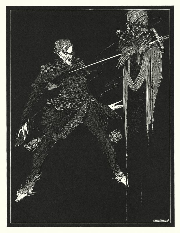 Edgar Allan Poe: William Wilson (litografía) de Harry Clarke