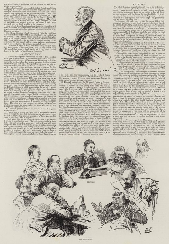 Vida en el Parlamento, extraños en la Cámara de Harry Furniss