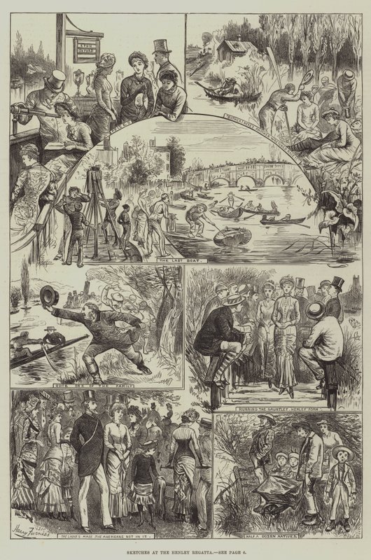 Bocetos en la Regata de Henley de Harry Furniss