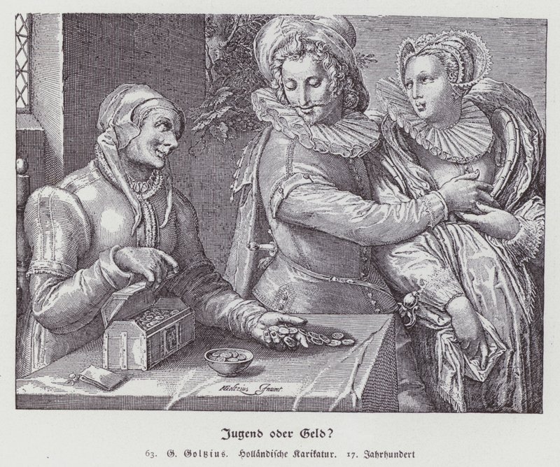 Amor desigual de Hendrik (after) Goltzius