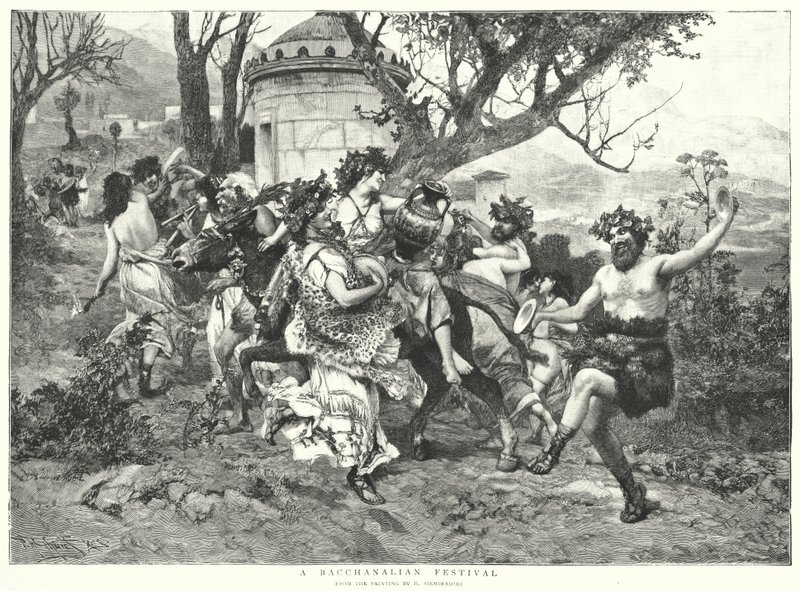 Un festival bacanal de Hendrik (after) Siemiradzki