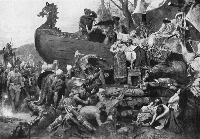Entierro de un jefe varangio de Hendrik (after) Siemiradzki