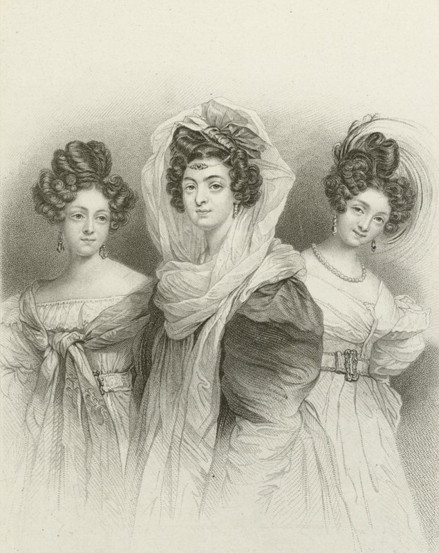 Tres bellezas de Henri Grevedon