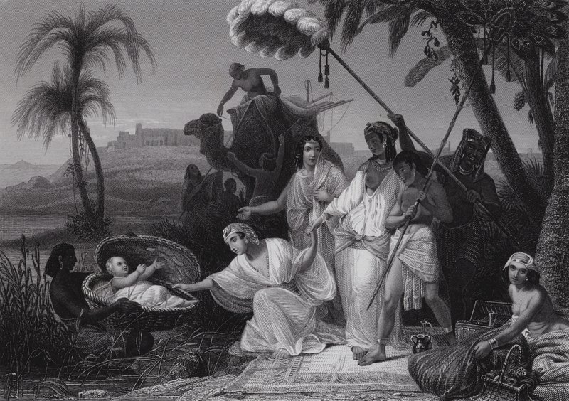 El Hallazgo de Moisés de Henri Frederic (after) Schopin