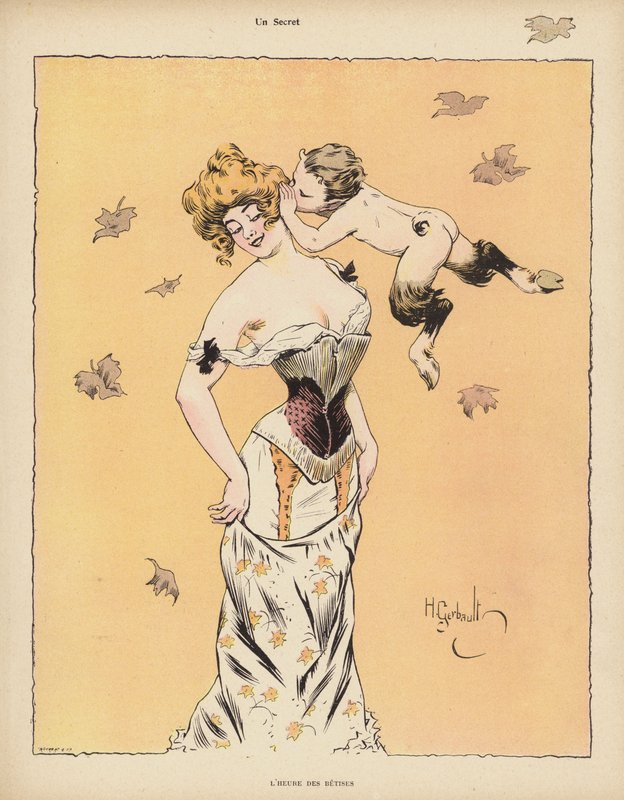 Un secreto (litografía en color) de Henri Gerbault