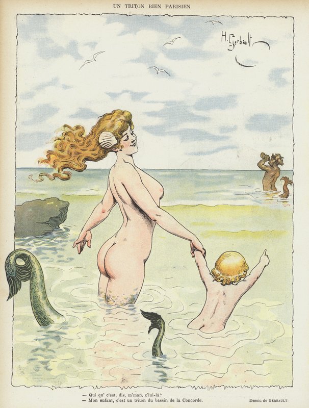 Ilustración para Le Rire (litografía en color) de Henri Gerbault