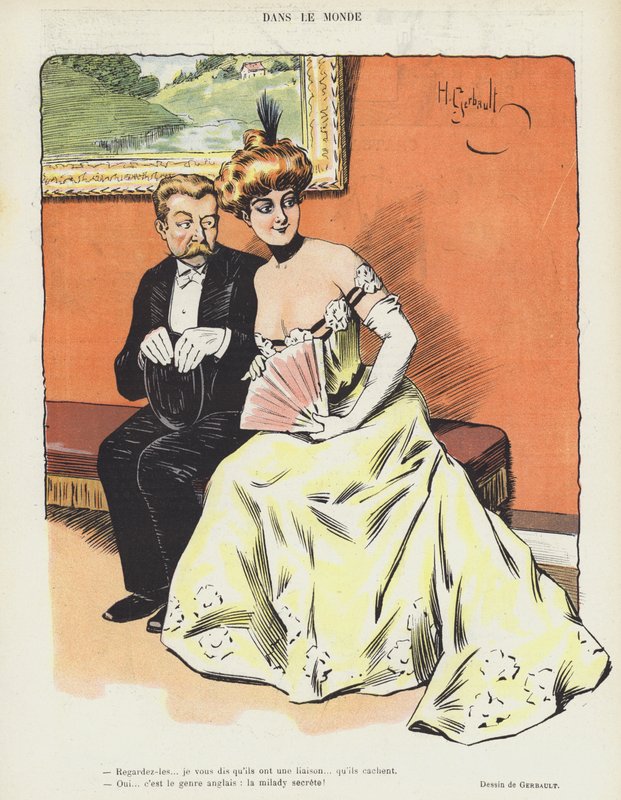 Ilustración para Le Rire (litografía en color) de Henri Gerbault